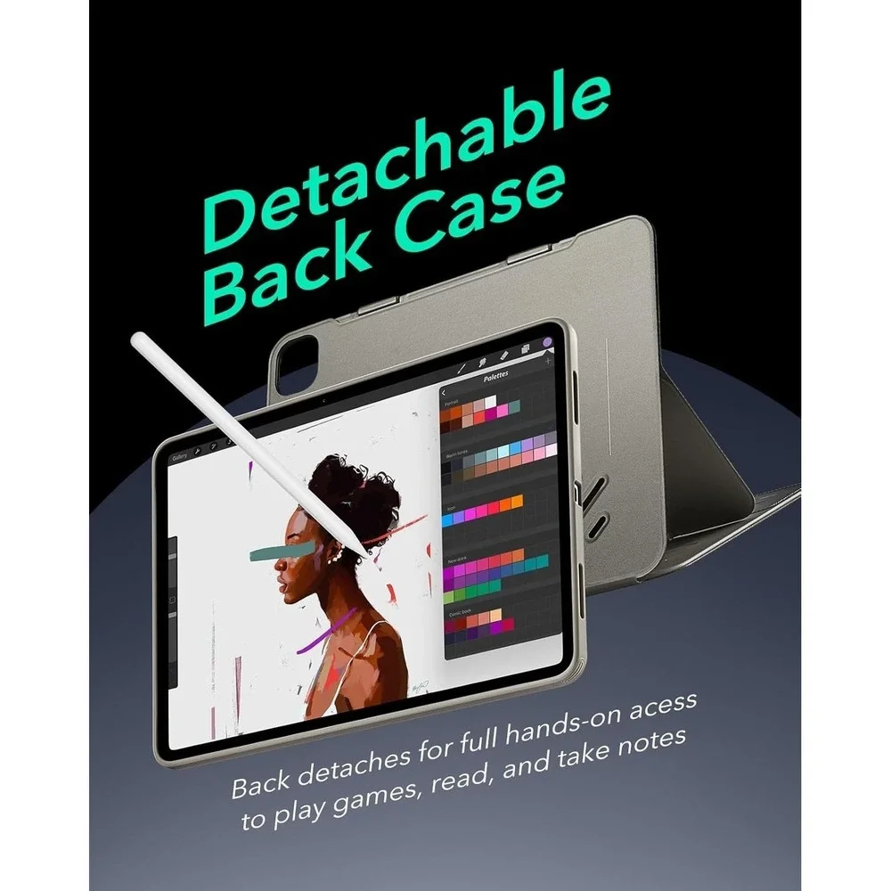 ESR iPad Pro 13 Case M5 M4 Magnetic Rotating Stand 6Angles Shift Series Titaniu